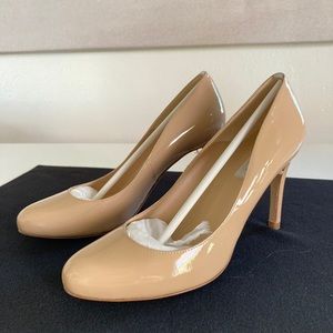 LK Bennett Stila patent leather heels in “trench” or “nude” coloe size 38.5